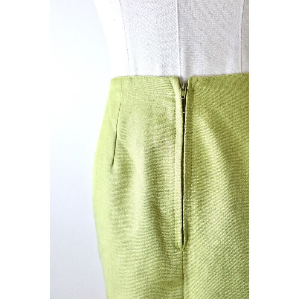 Vintage 1970s Maren Size 10 Mod Go-Go Girl Mini Skirt Chartreuse Green - Picture 8 of 12